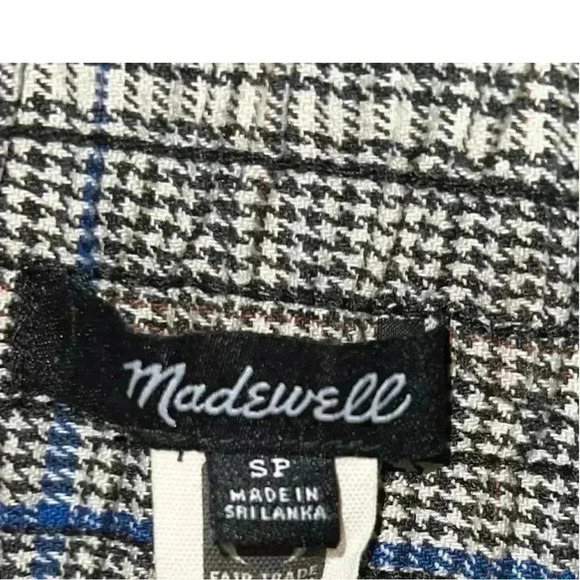 Madewell wide leg plaid pants size sp - Picture 4 of 7